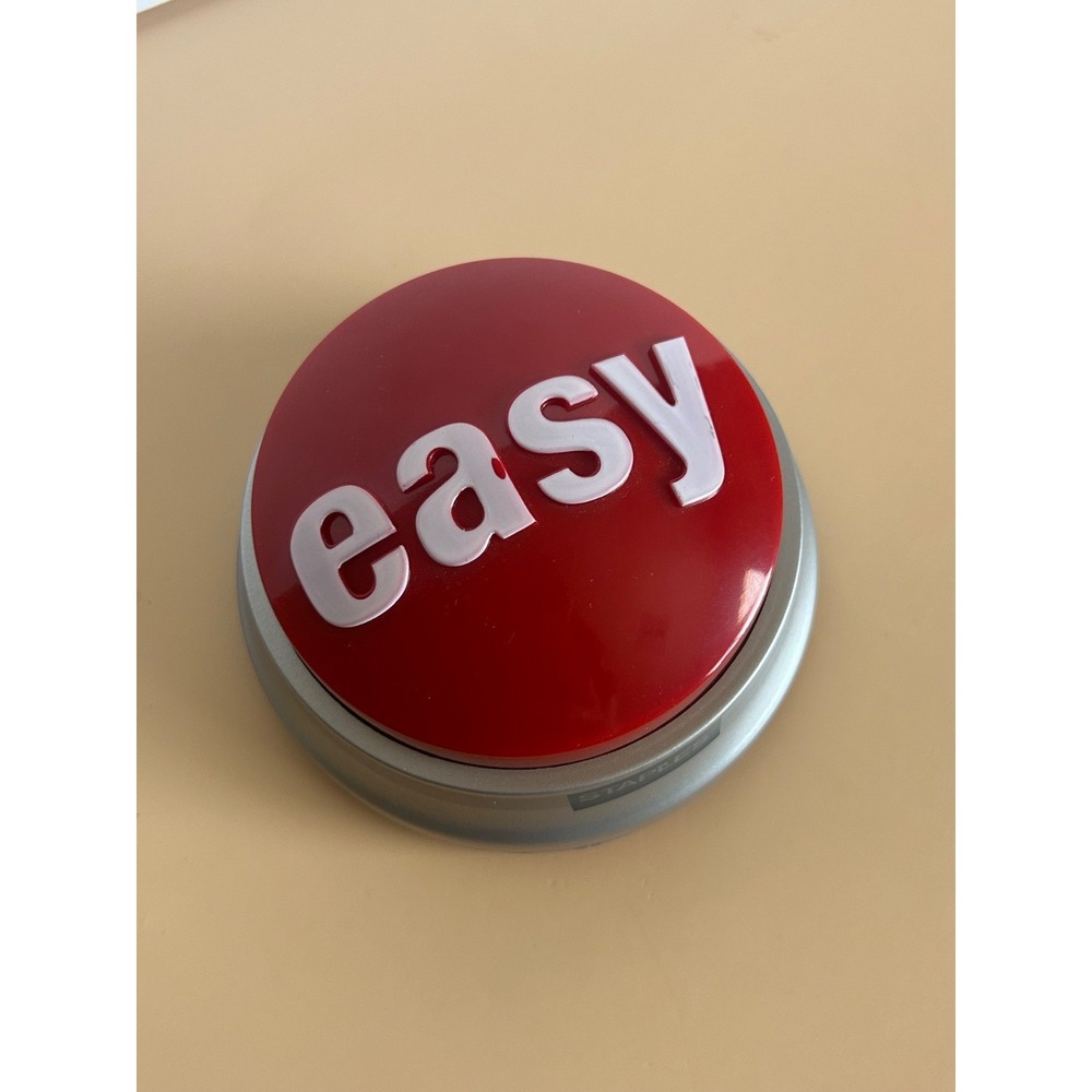 Staples "That Was Easy" Red Button - Tested & Works - Easy Button